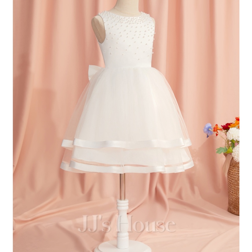 Elegant White Kids Dress